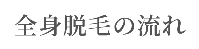 全身脱毛の流れ